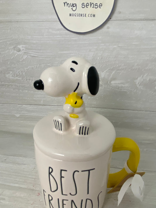 Rae Dunn Peanut's Best Friends Topper Mug