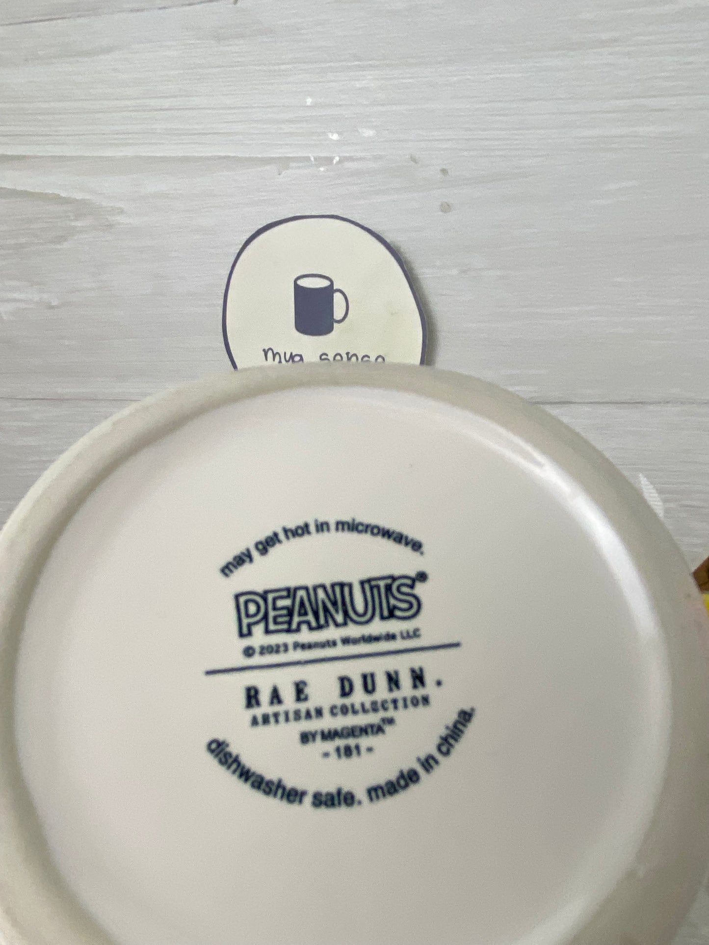 Rae Dunn Peanut's Best Friends Topper Mug