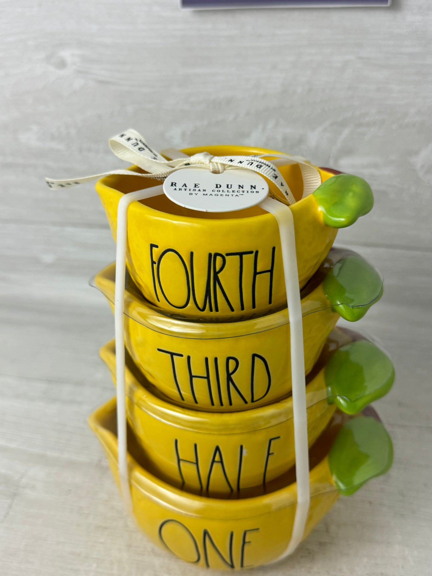 Rae Dunn Lemon Measuring Cup Set