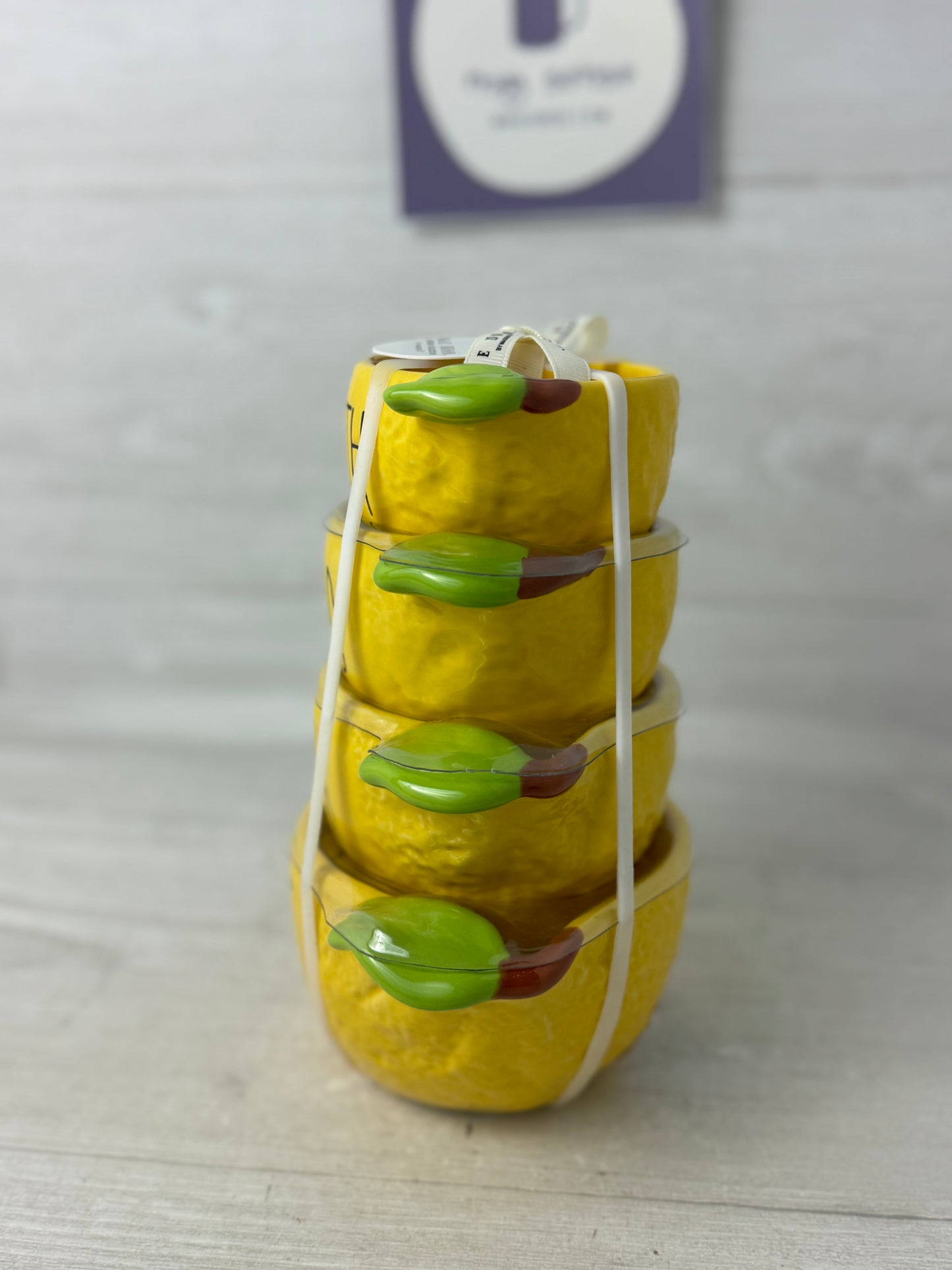 Rae Dunn Lemon Measuring Cup Set