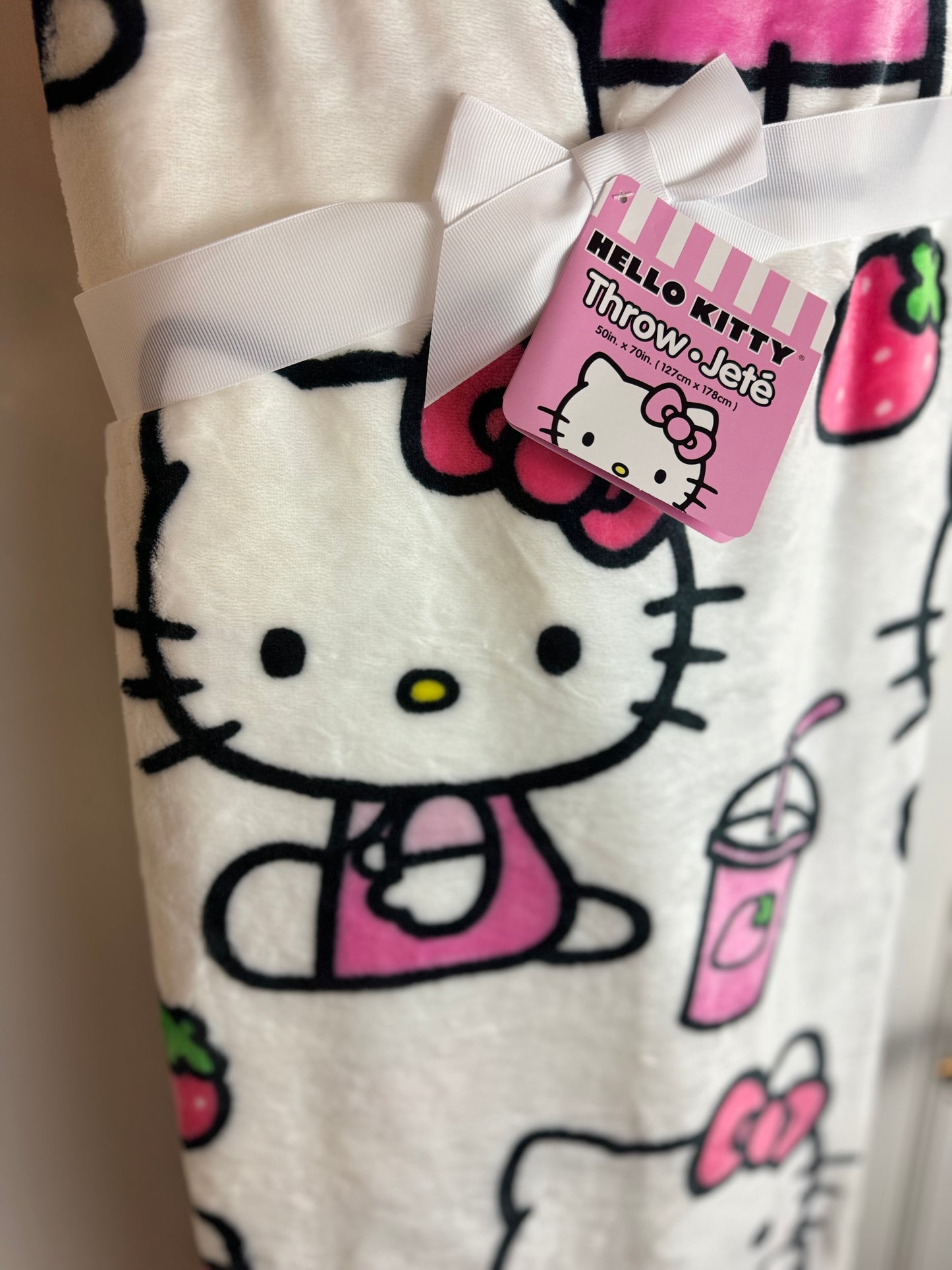 Hello Kitty Strawberry Throw Blanket