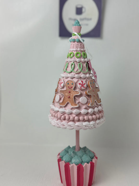 Peppermint Square Pastel Gingerbread Tree