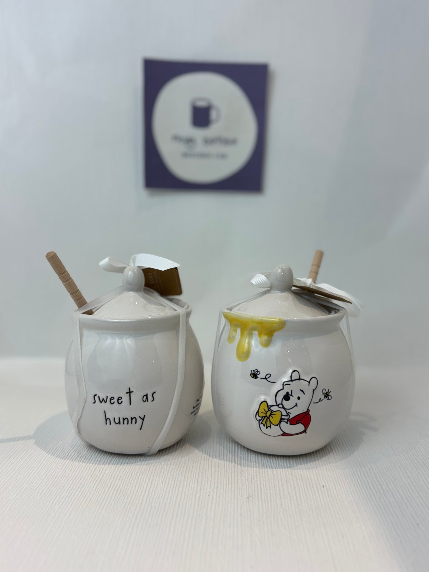 Rae Dunn Disney Winnie The Pooh "Sweet As Hunny" Honey Pot