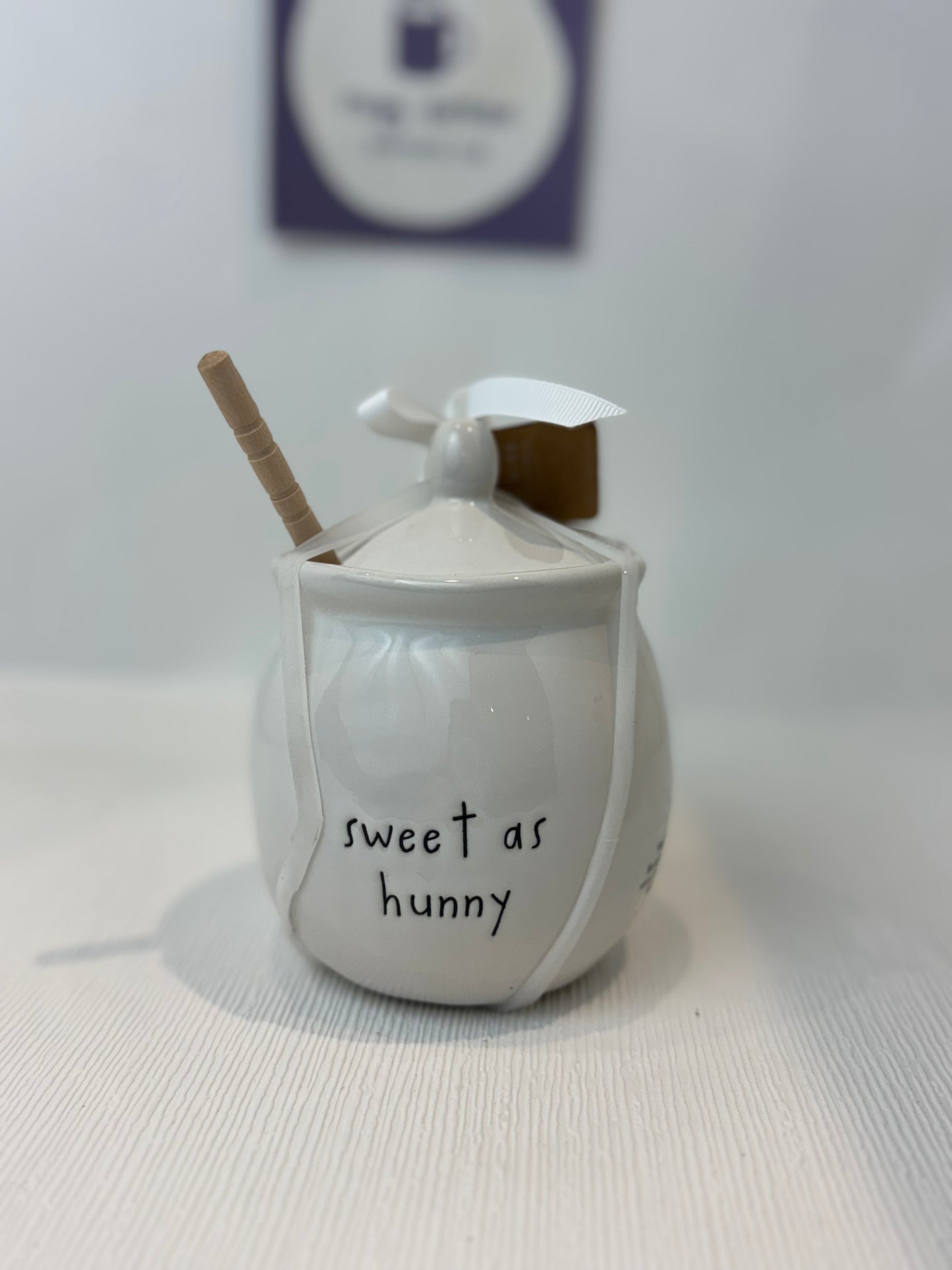 Rae Dunn Disney Winnie The Pooh "Sweet As Hunny" Honey Pot