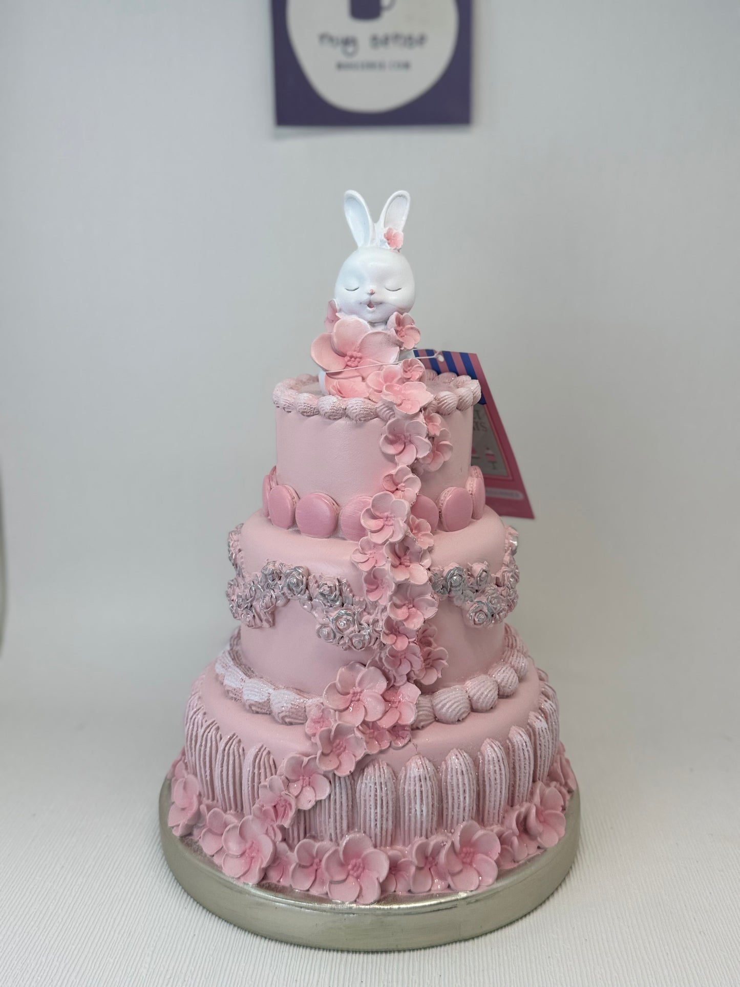 Sweet Treats Pink Bunny Tiered Cake Decor