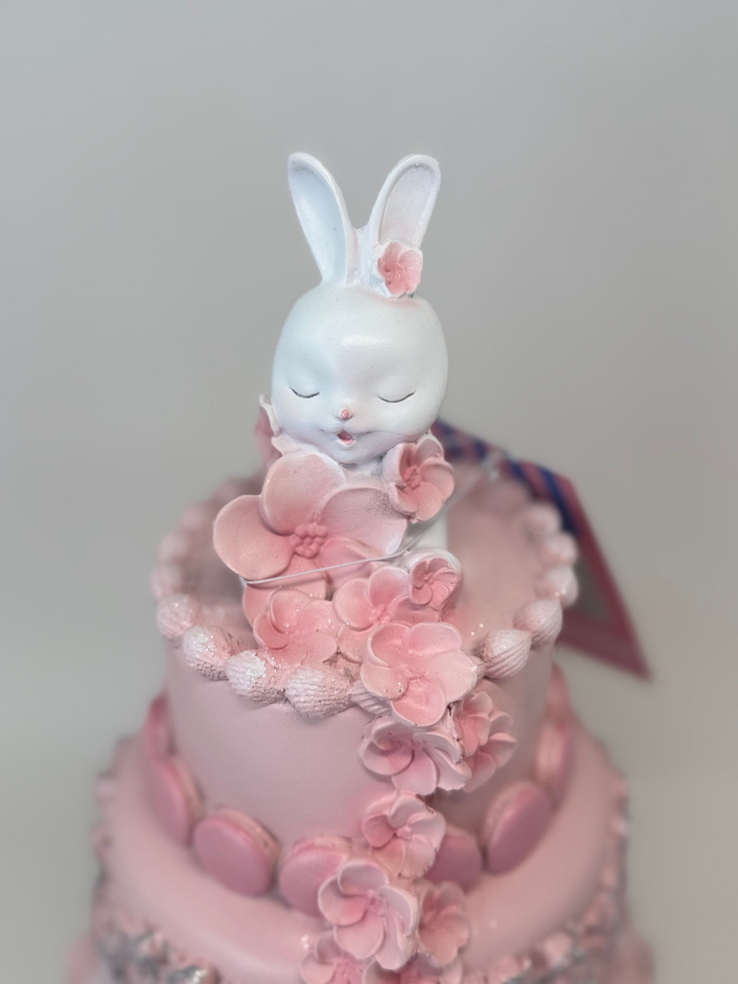Sweet Treats Pink Bunny Tiered Cake Decor