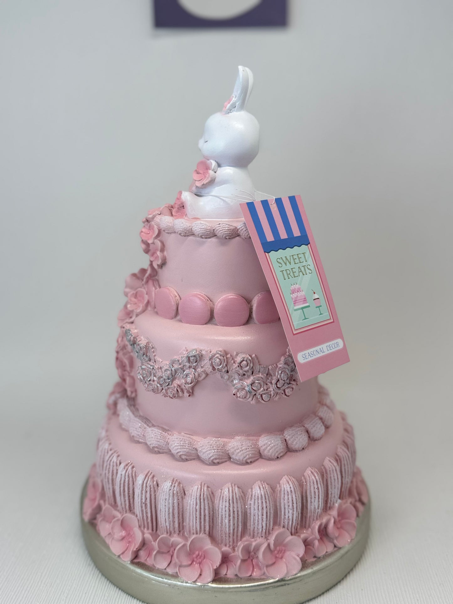 Sweet Treats Pink Bunny Tiered Cake Decor