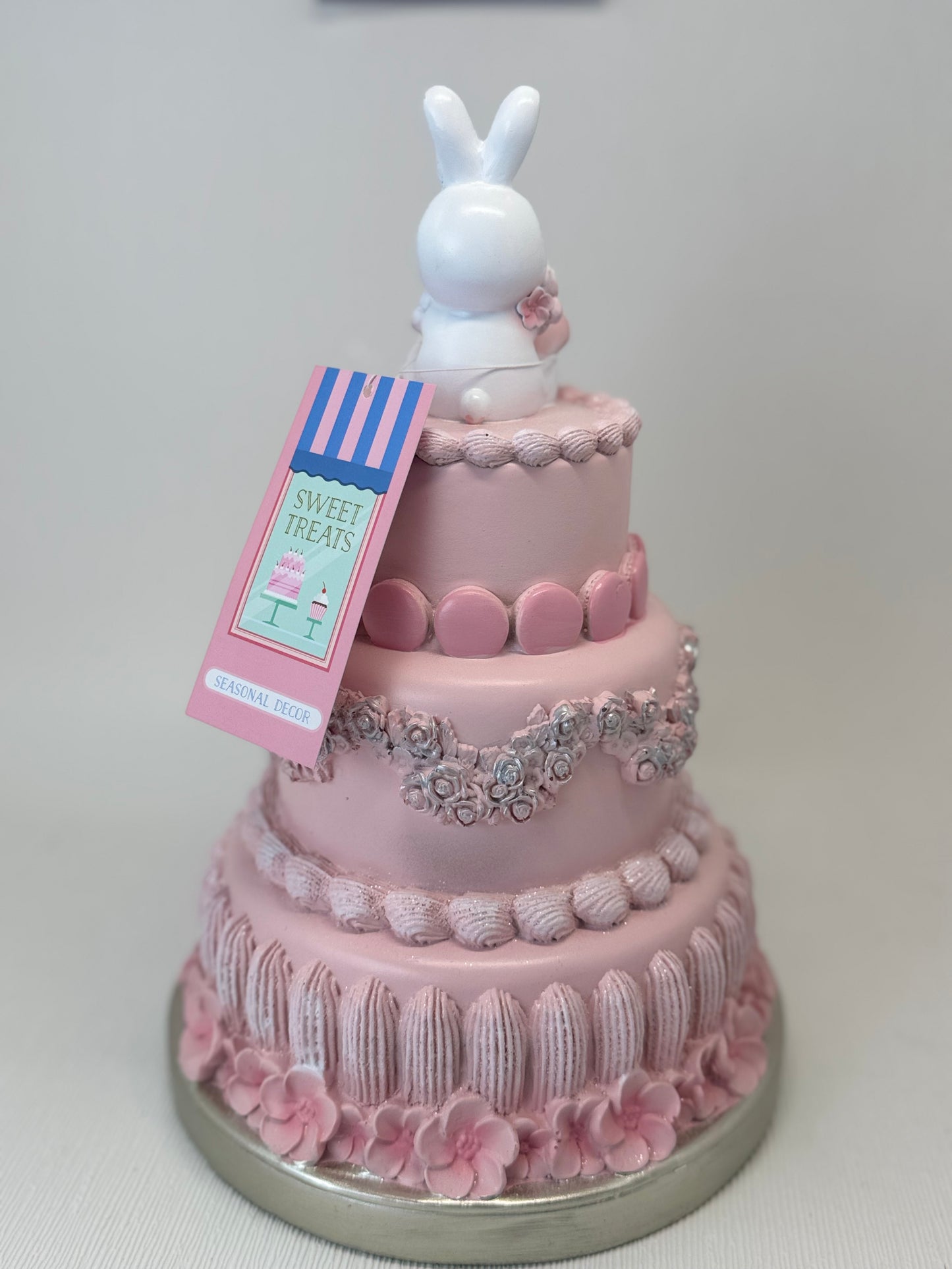 Sweet Treats Pink Bunny Tiered Cake Decor