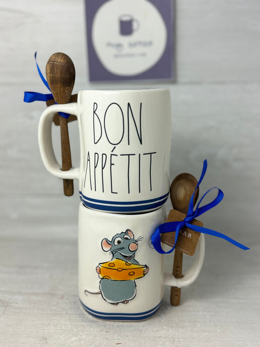 Rae Dunn Disney Bon Appetit Mug with Spoon