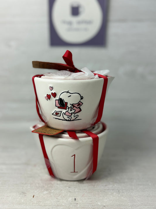 Rae Dunn Peanuts Valentine's Day Measuring Cup Set