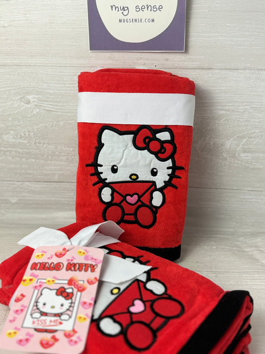 Hello Kitty Red Valentines Hand Towels