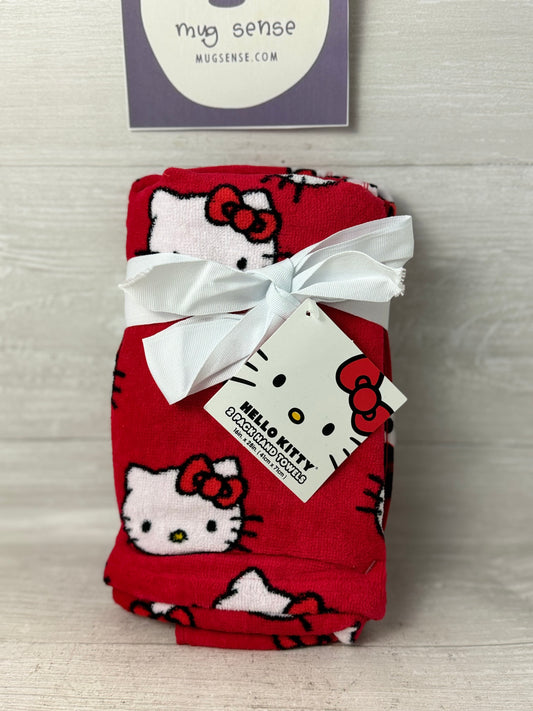 Hello Kitty Red Hand Towels