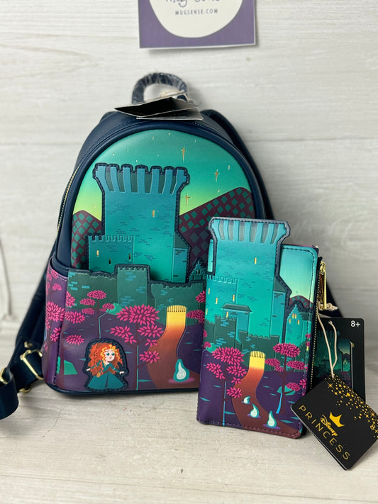 Disney LoungeFly Brave Mini Backpack & Wallet Set