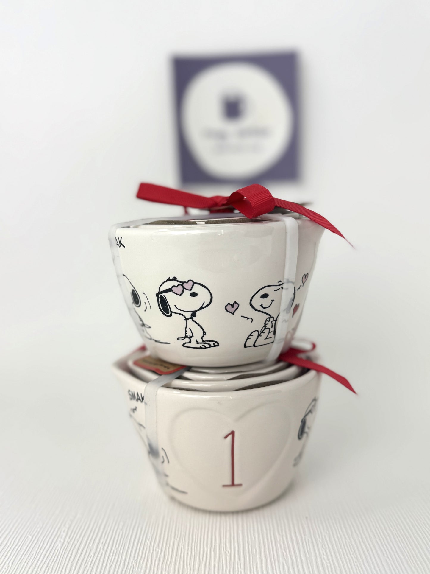 Rae Dunn Peanuts Valentine's Day Measuring Cup Set