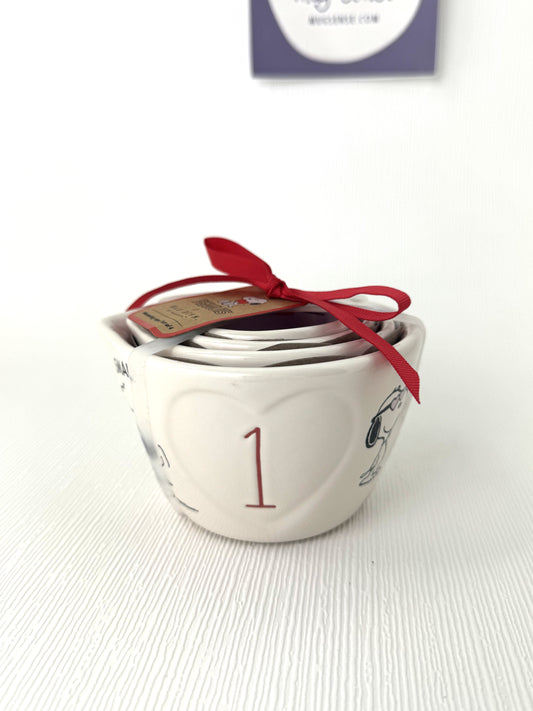 Rae Dunn Peanuts Valentine's Day Measuring Cup Set