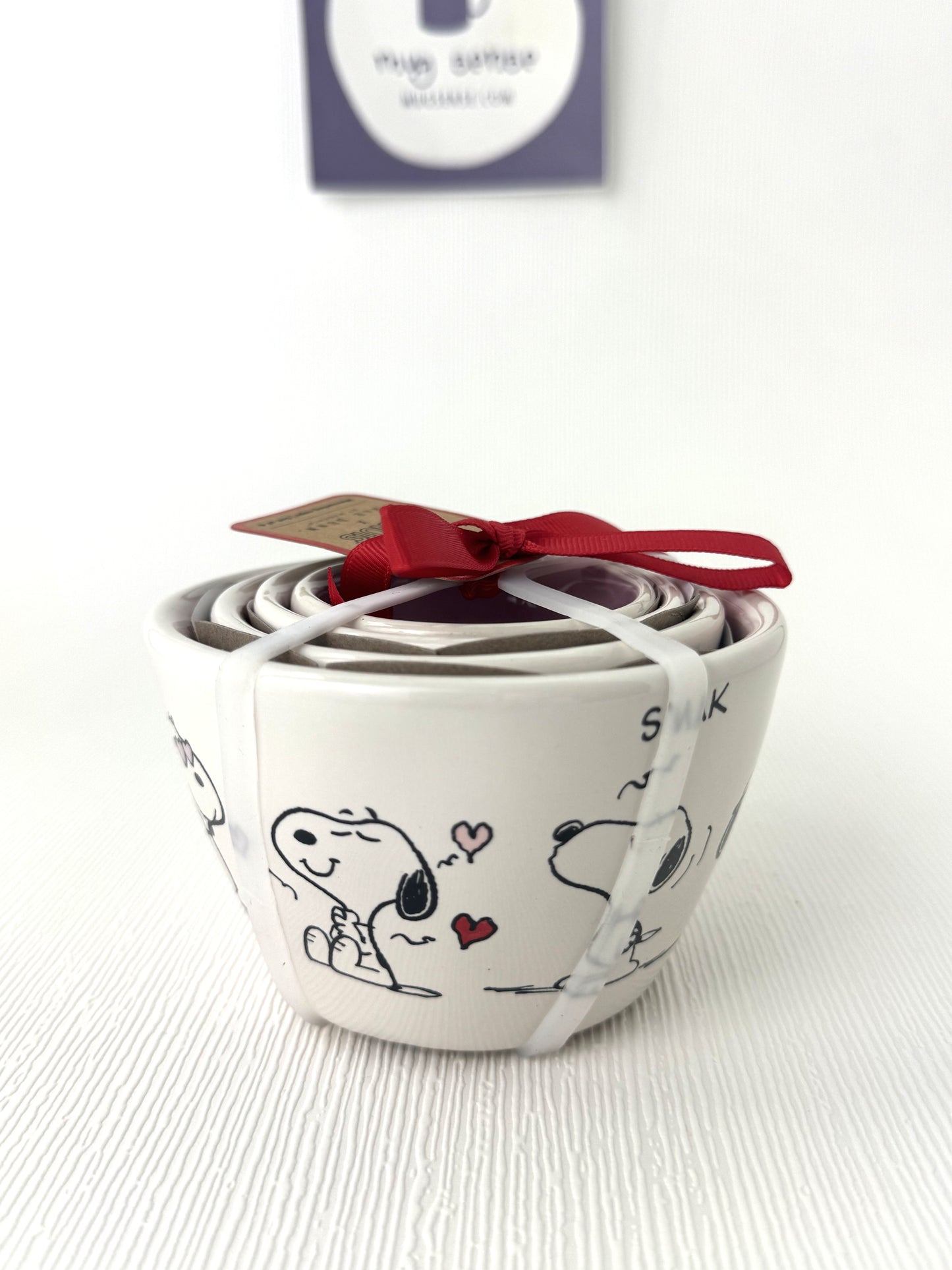 Rae Dunn Peanuts Valentine's Day Measuring Cup Set