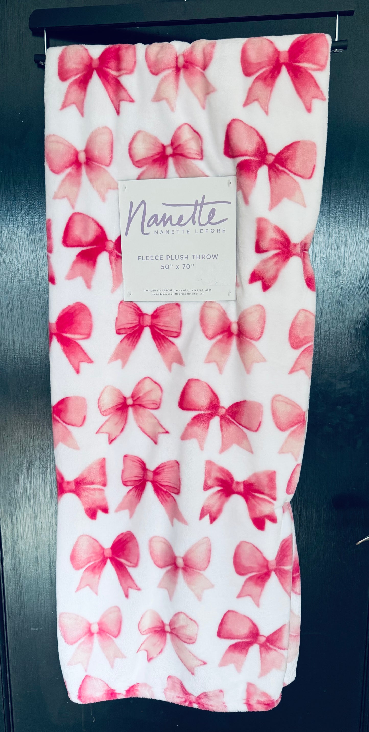 Nanette Lepore Pink Bow Throw