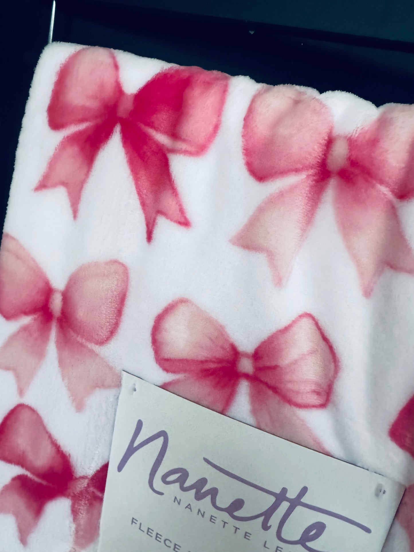 Nanette Lepore Pink Bow Throw