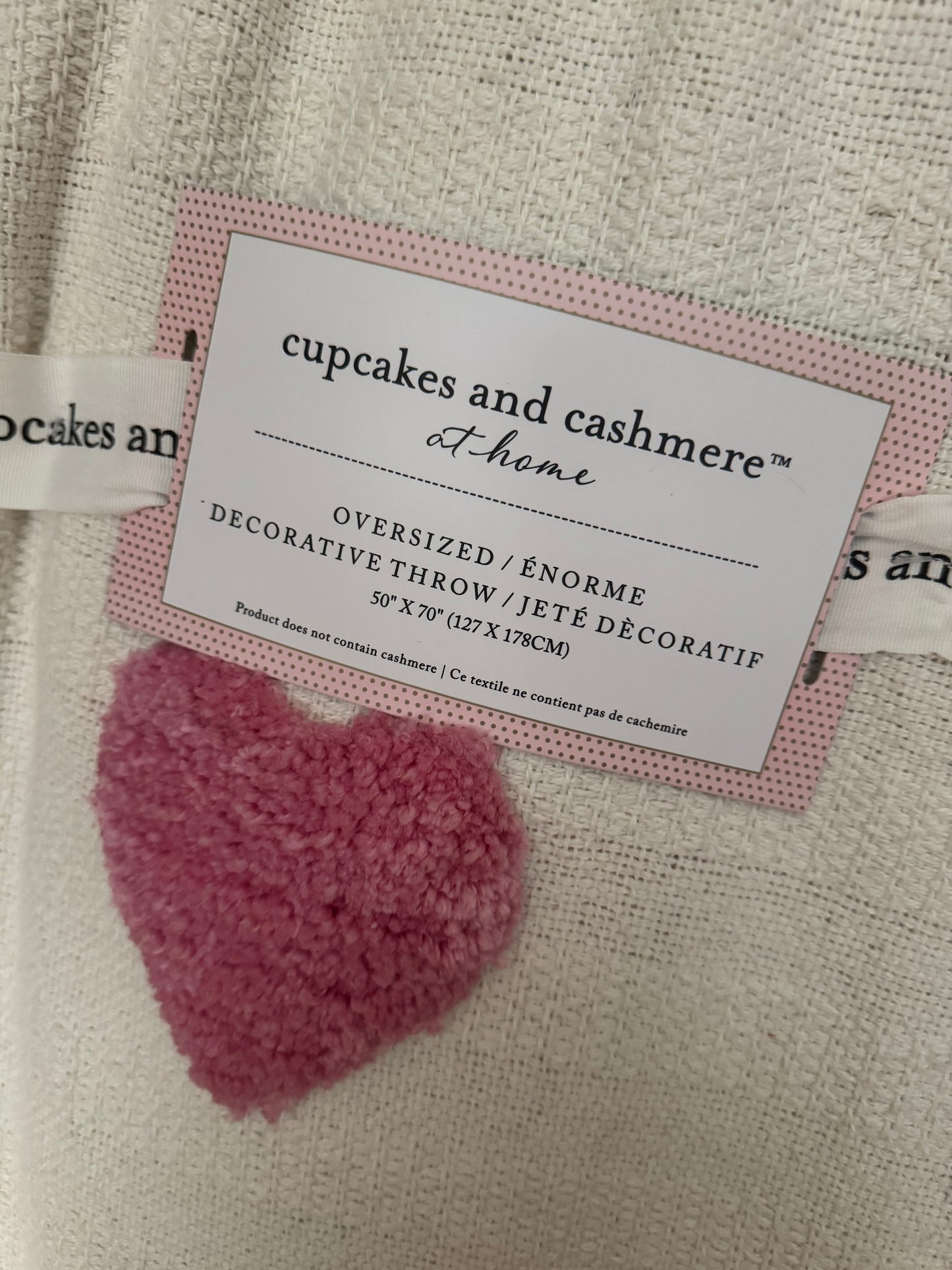 Rachel Zoe Multi Colored Hearts Throw Blanket