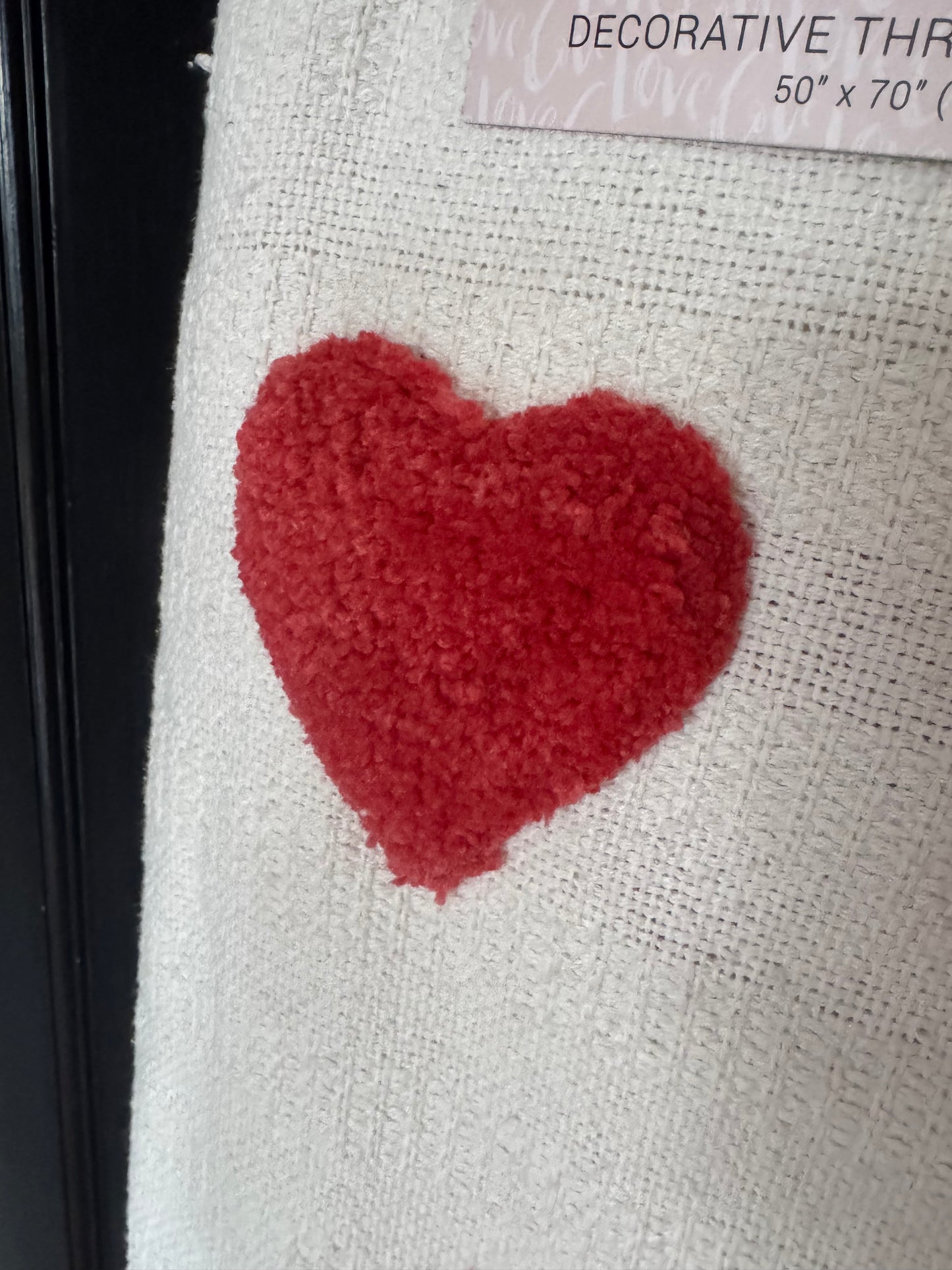 Rachel Zoe Pink/ Red Hearts Throw Blanket