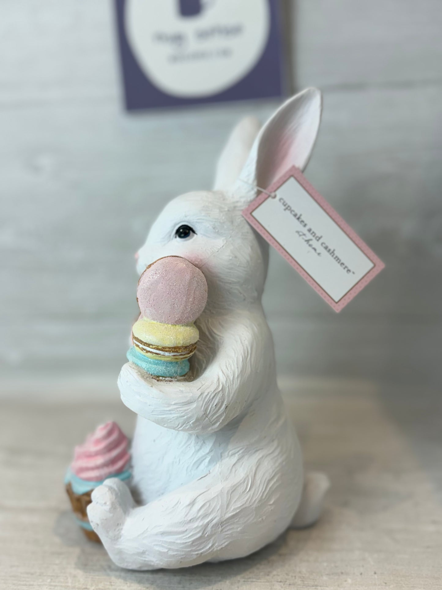 Cupcakes & Cashmere Bunny with Macarons and Cupcake