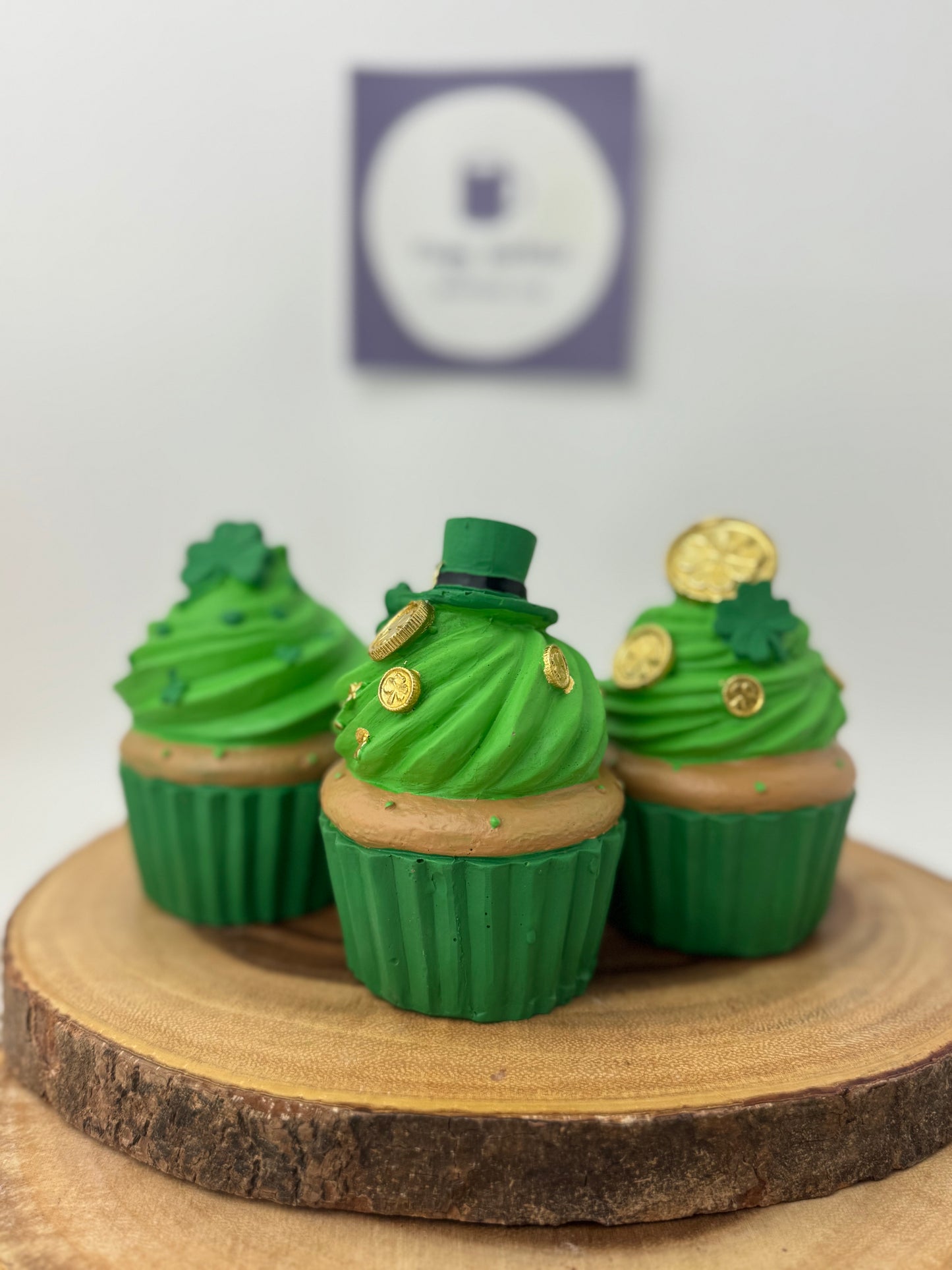 Cupcake & Cashmere St. Patrick's Day Cupcakes Set (Gold Coin Topper)