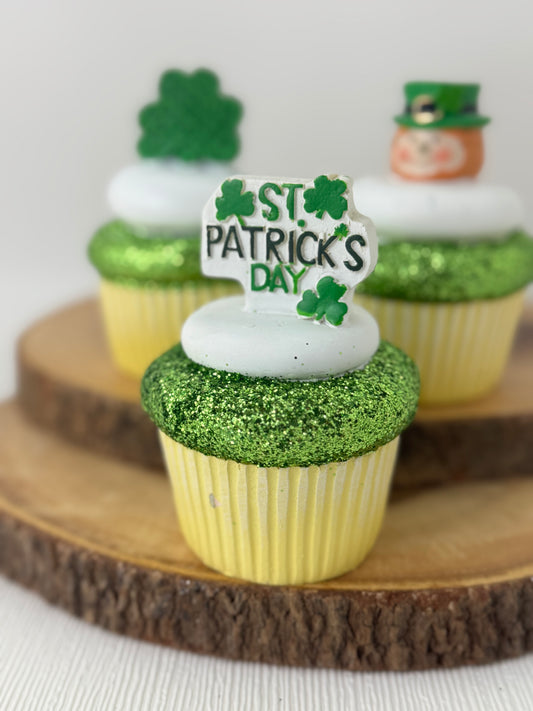 Lucky Lane St. Patrick's Day Cupcakes (Glitter)