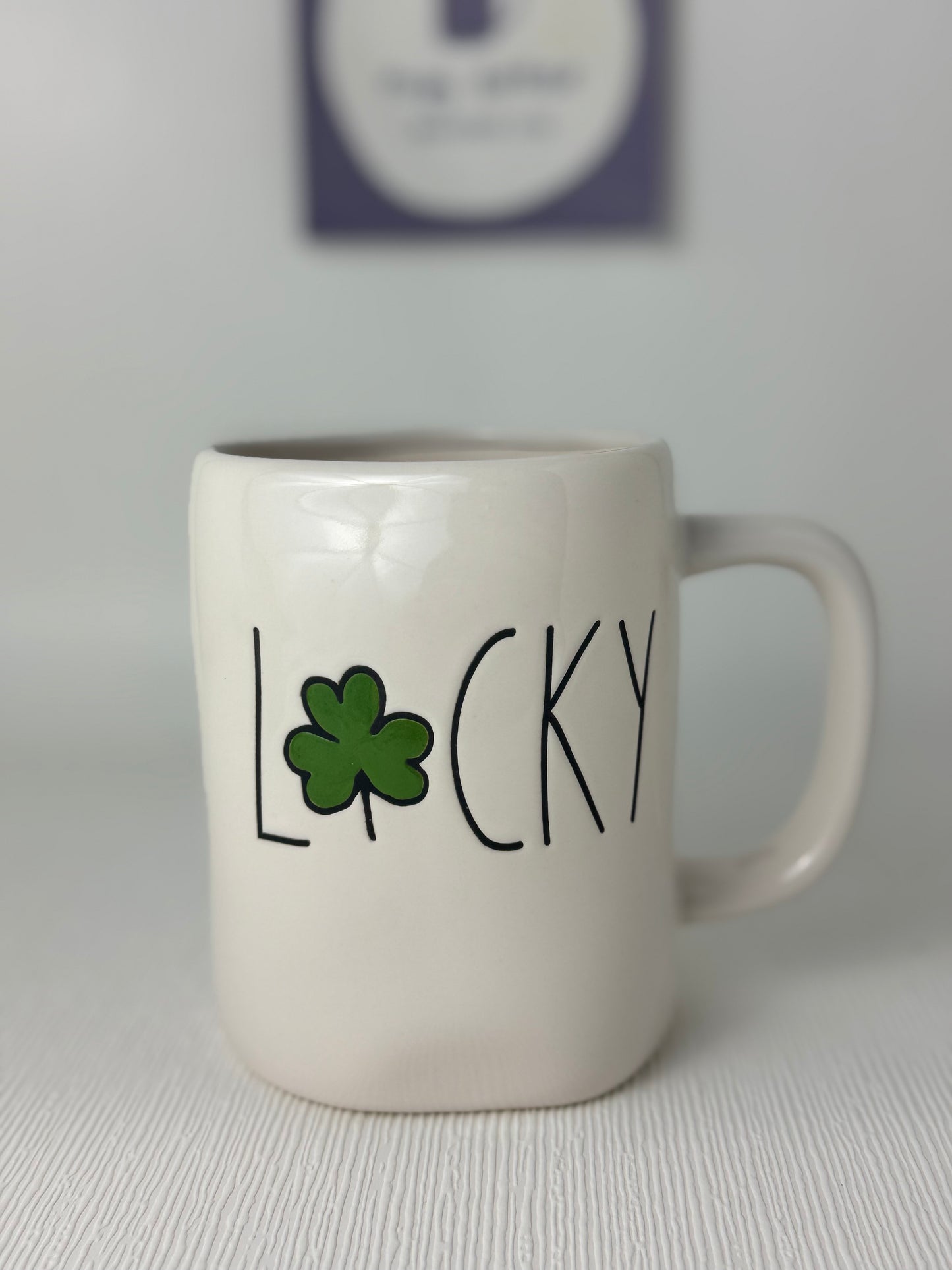 Rae Dunn Lucky Shamrock Mug