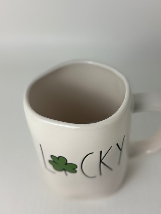 Rae Dunn Lucky Shamrock Mug