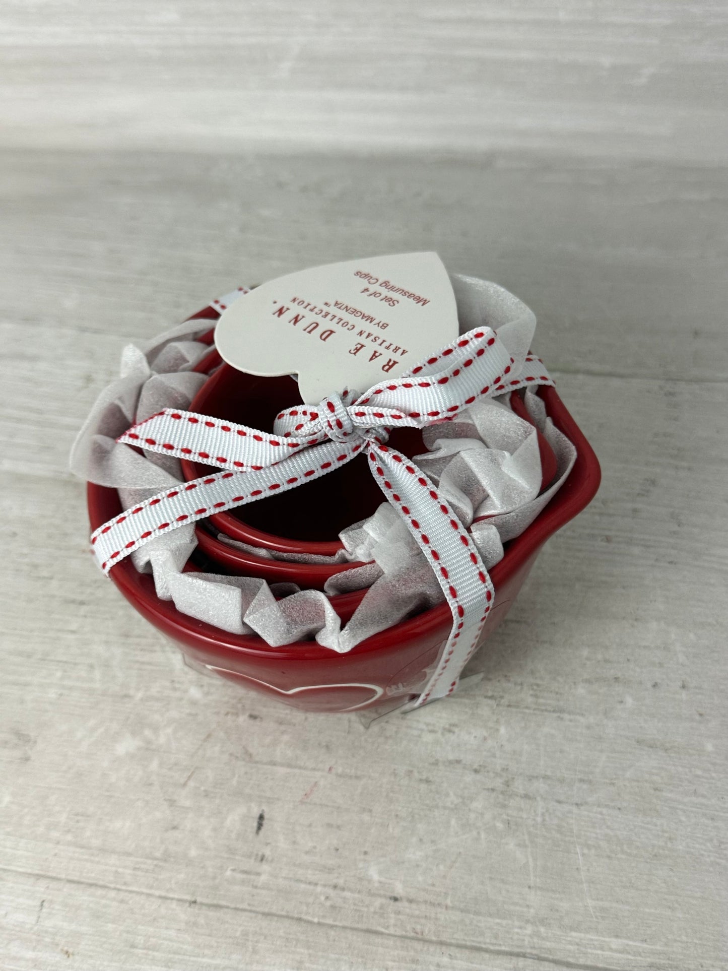 Rae Dunn Red Heart Measuring Cups