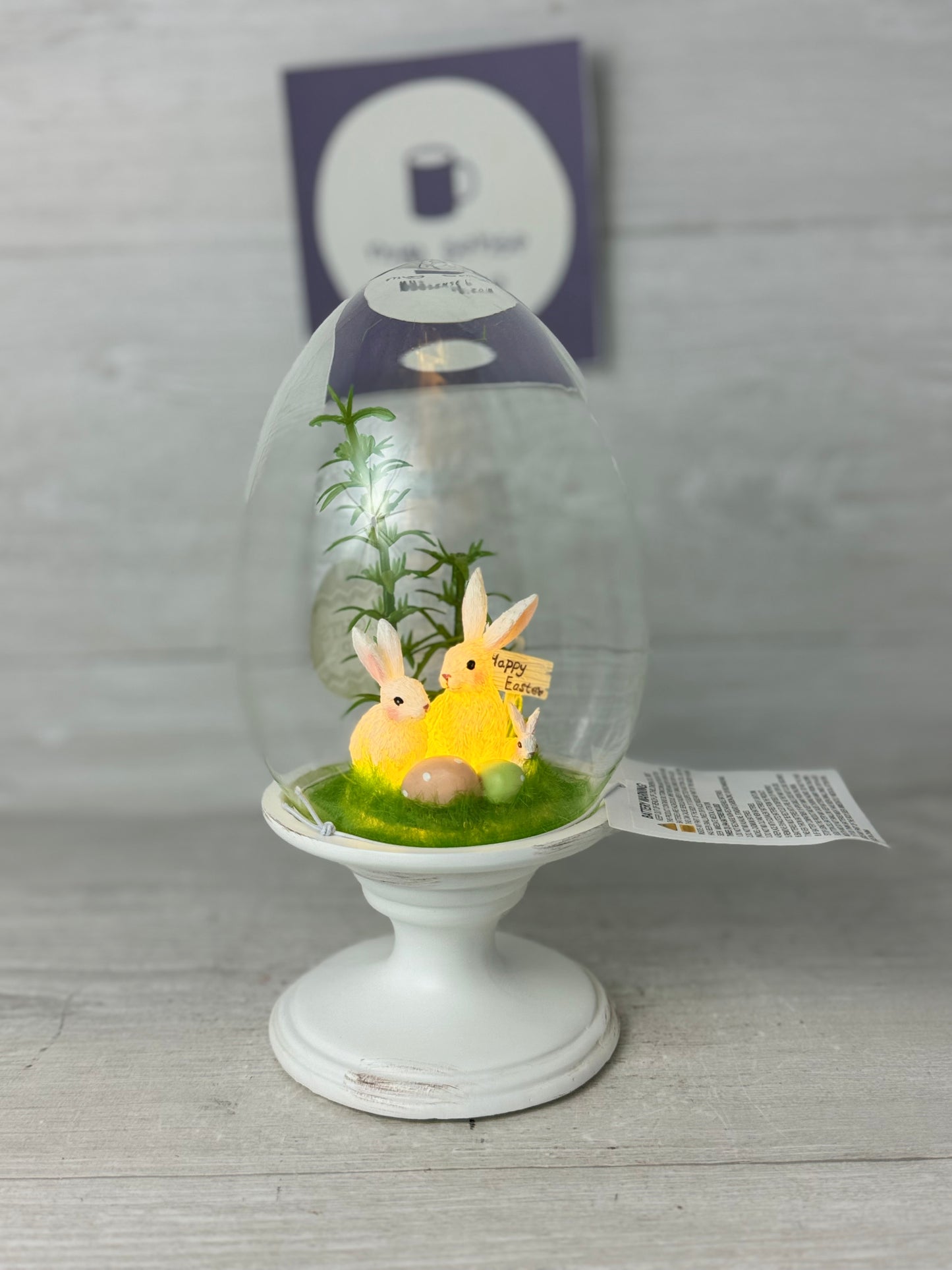 Small Easter Bunny Light Up Cloche