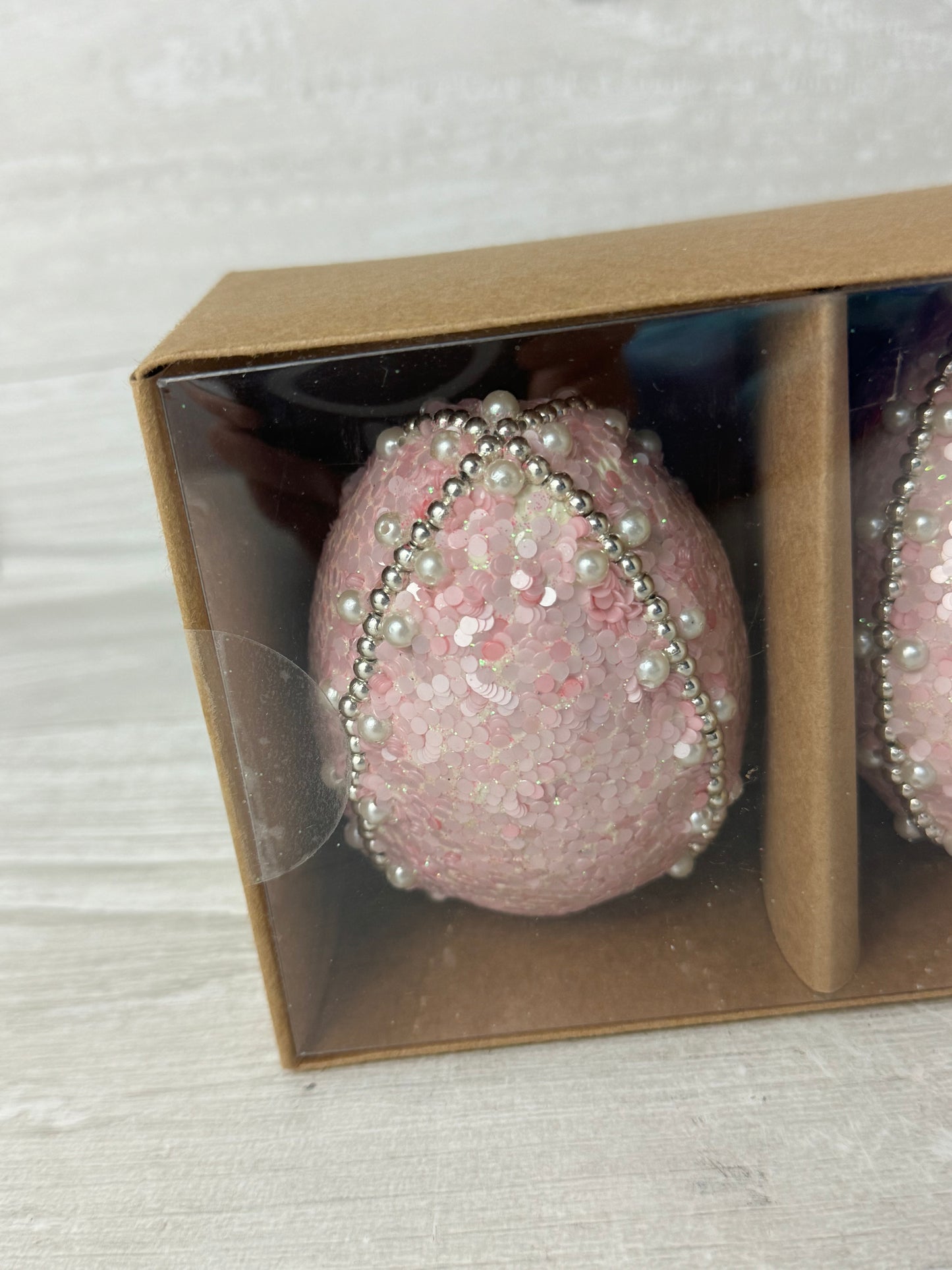 Cupcakes & Cashmere Pink Sequined Eggs
