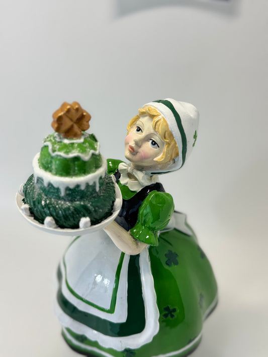 Lucky Lane St. Patrick's Day Lady With Cake