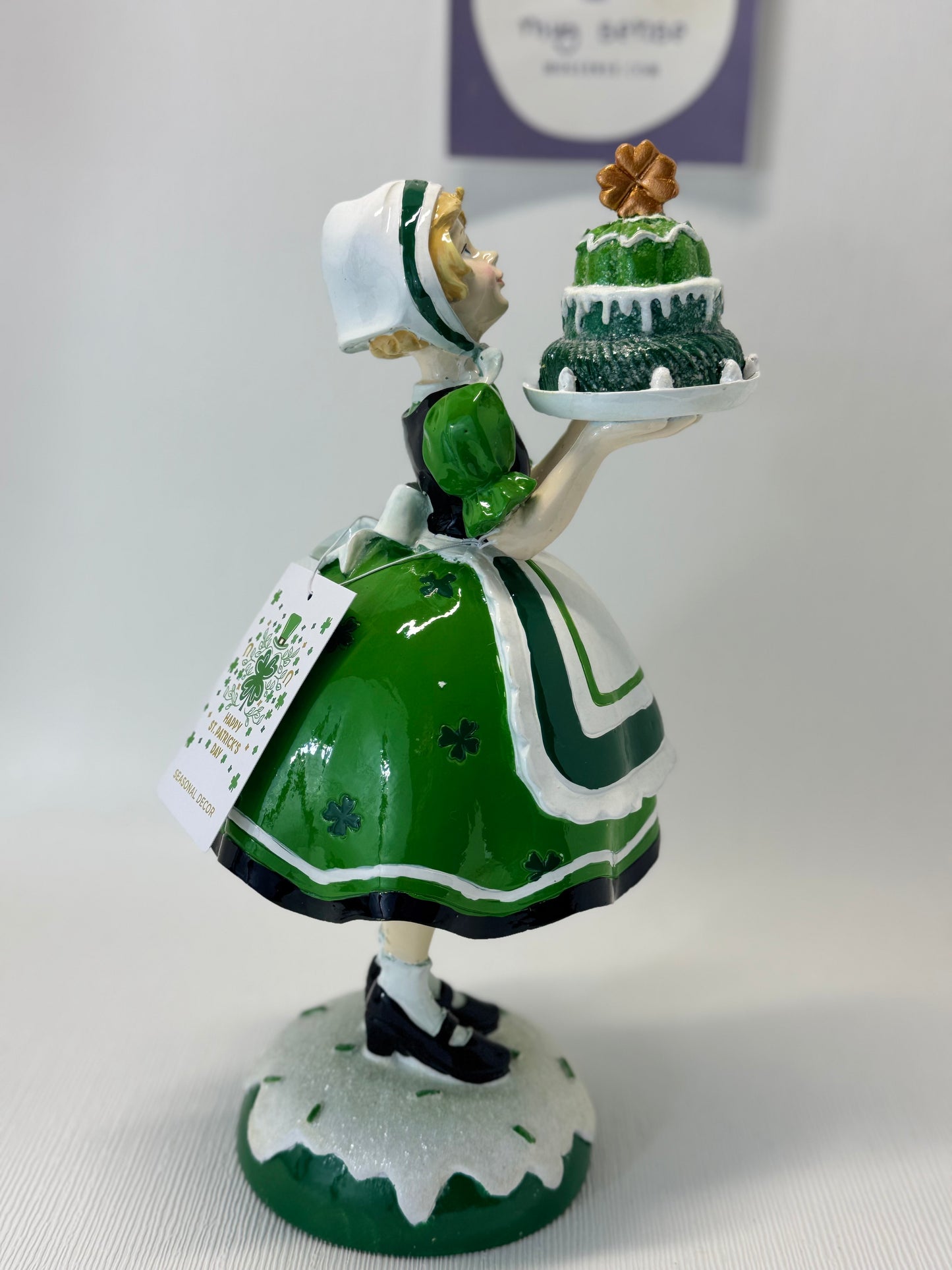 Lucky Lane St. Patrick's Day Lady With Cake
