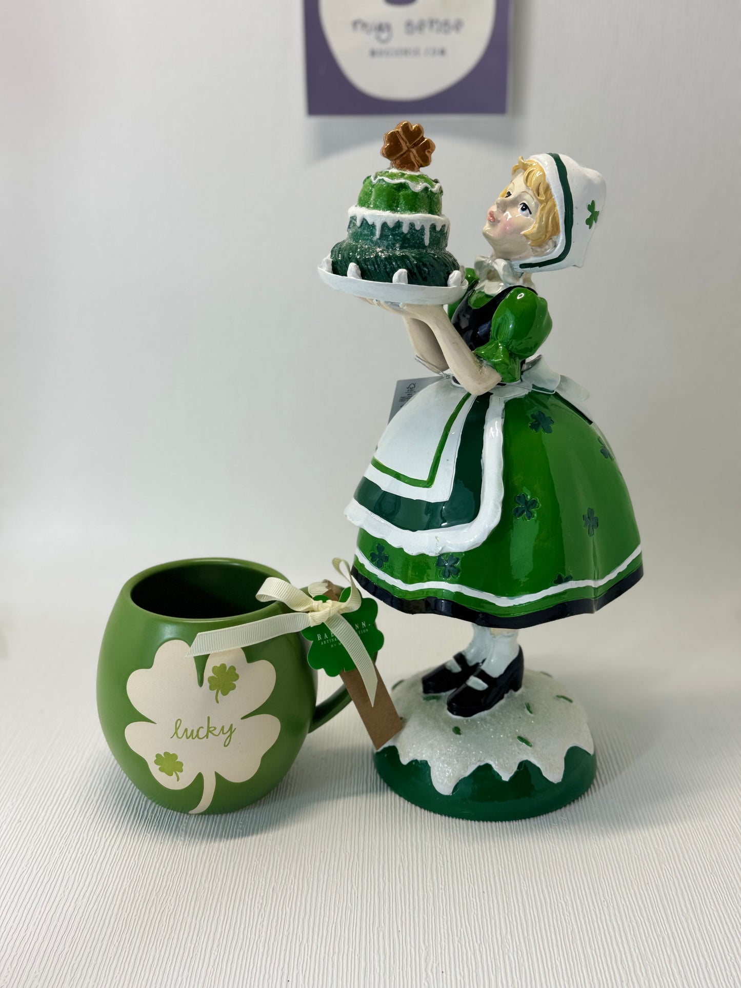 Lucky Lane St. Patrick's Day Lady With Cake