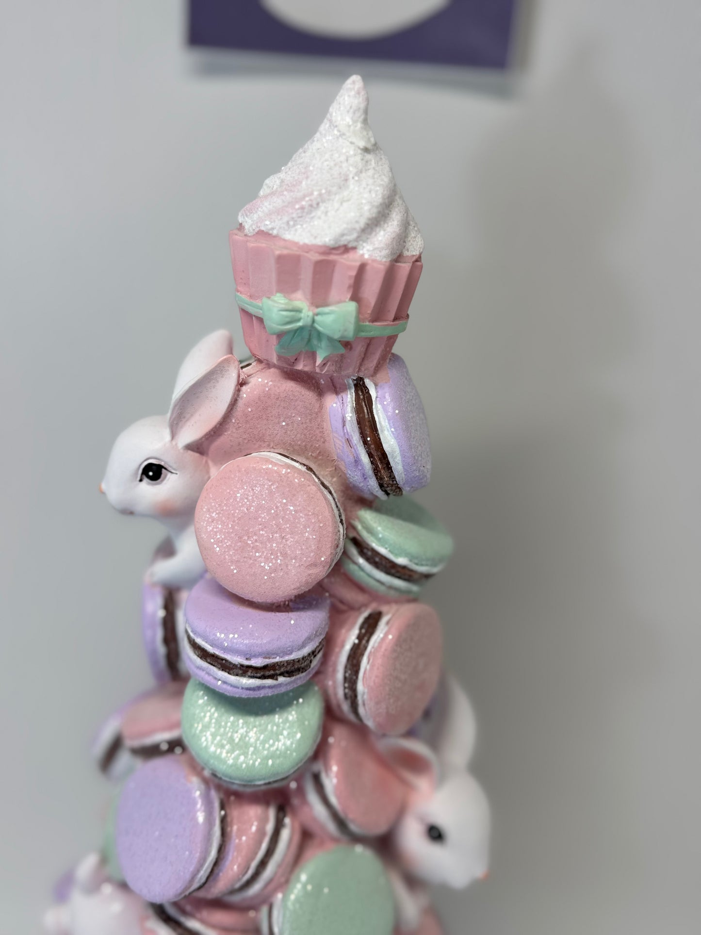 Cupcakes & Cashmere Bunny Macaroon Pedestal Cake Tree
