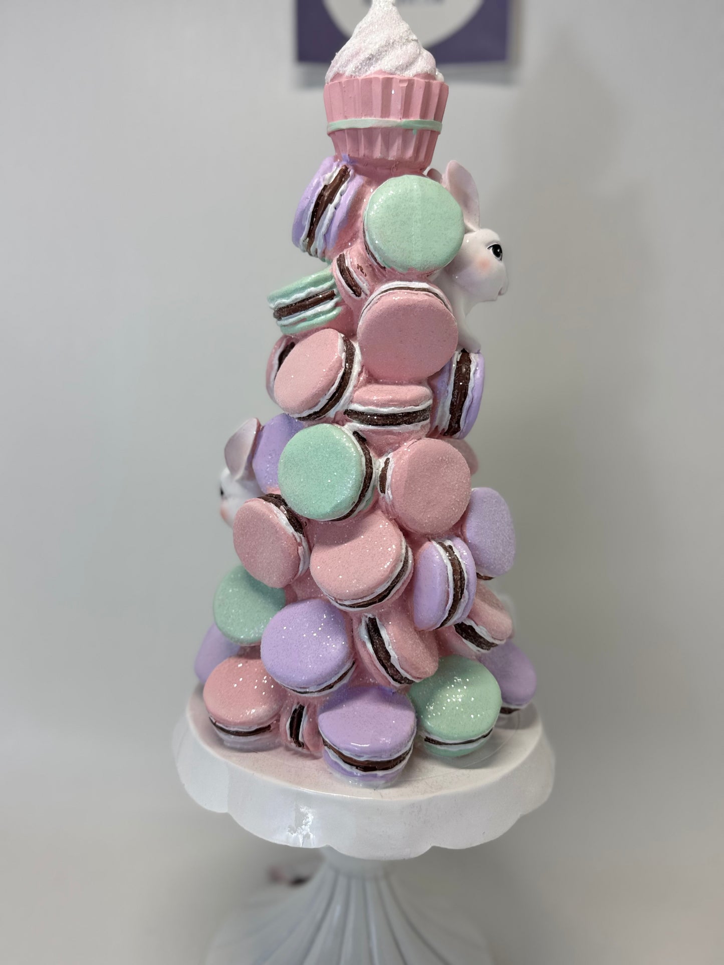 Cupcakes & Cashmere Bunny Macaroon Pedestal Cake Tree