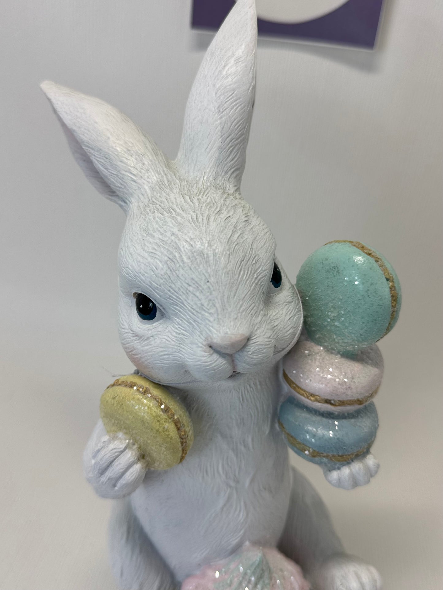 Sweet Treats Bunny with Macarons and Cupcake 12"