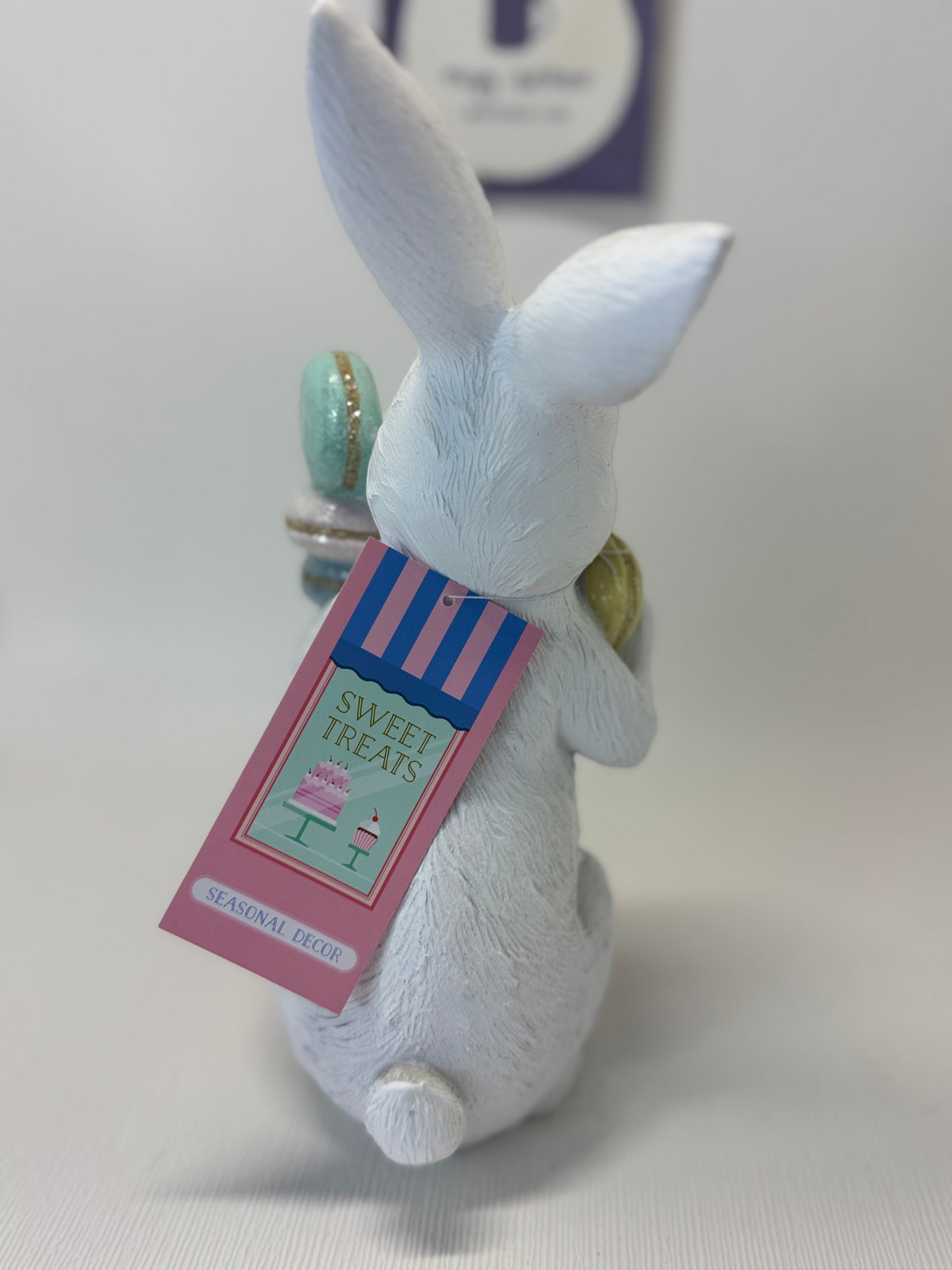 Sweet Treats Bunny with Macarons and Cupcake 12"
