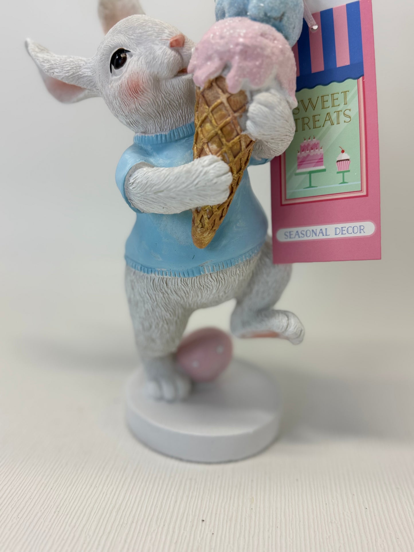 Sweet Treats Bunny with Tall Ice Cream Cone