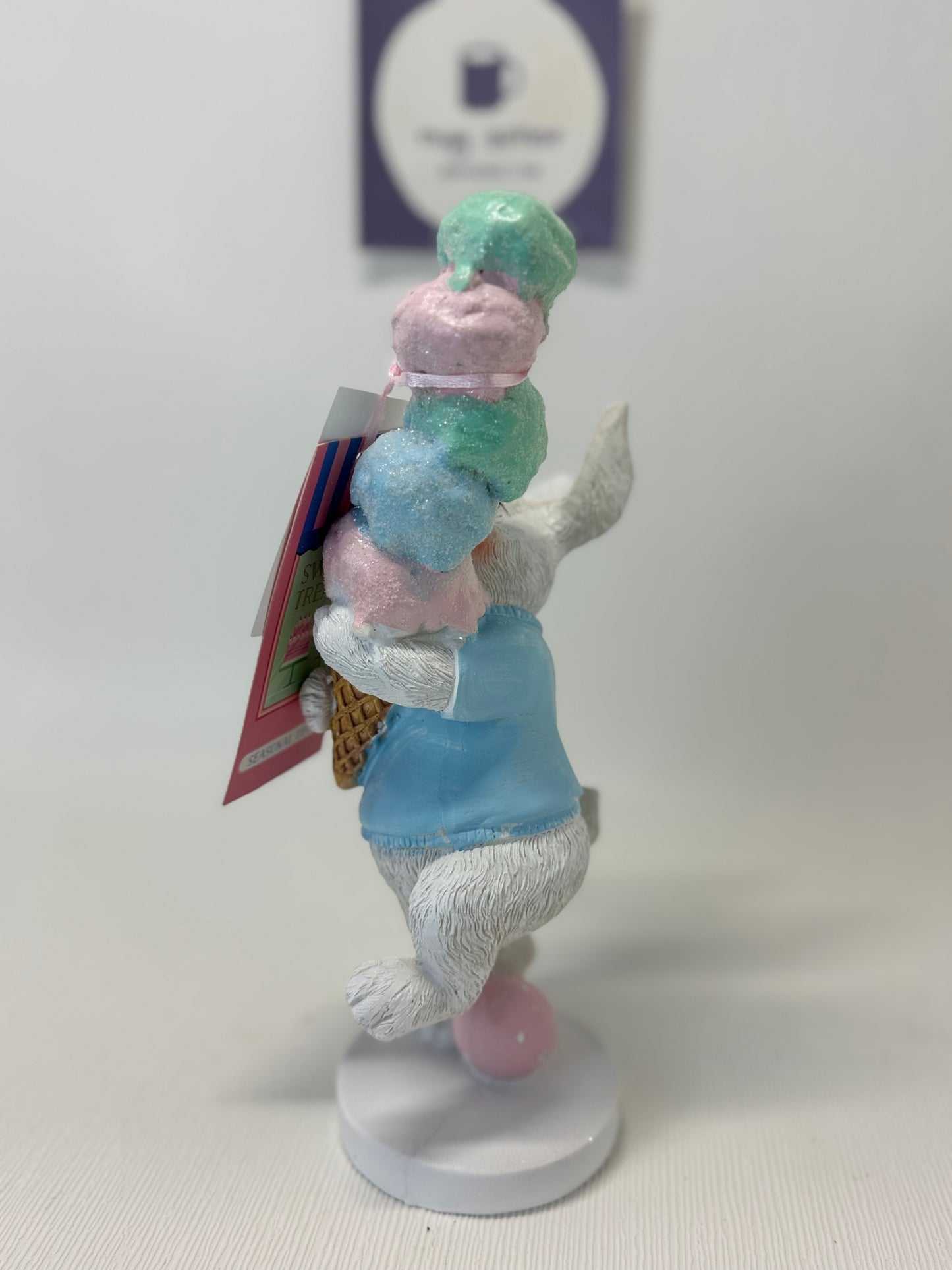 Sweet Treats Bunny with Tall Ice Cream Cone