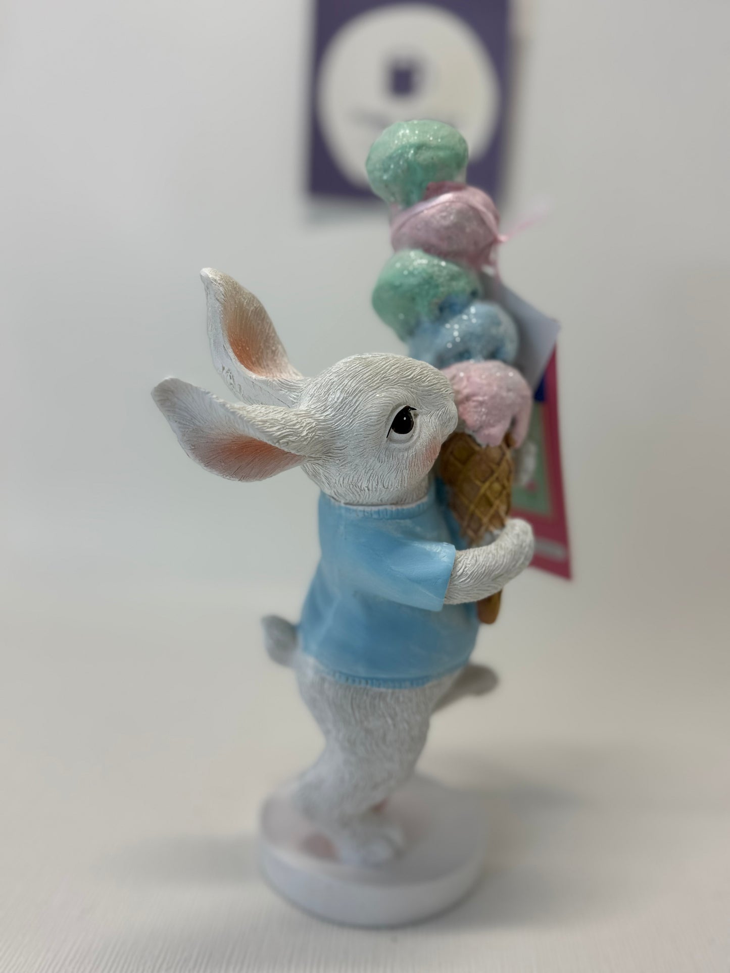 Sweet Treats Bunny with Tall Ice Cream Cone
