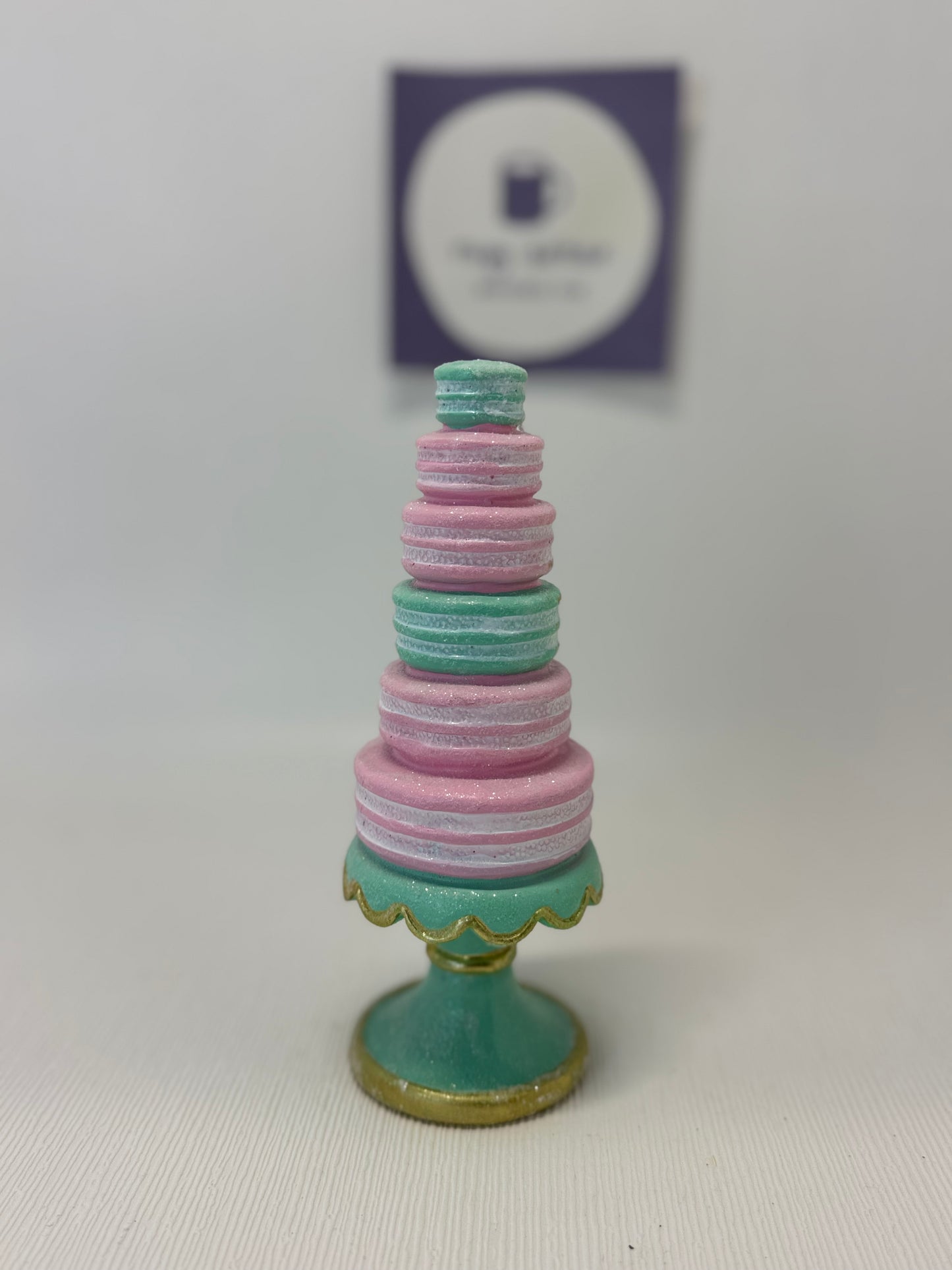 Small Macaroon Pastel Pedestal Tree