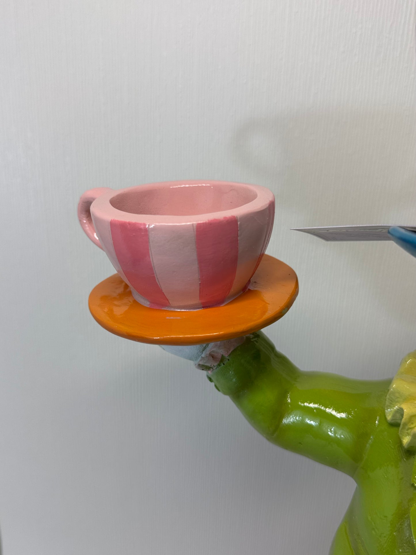 Tophat & Tail Mad Hatter Easter Bunny Balancing Tea Cups 24" TALL
