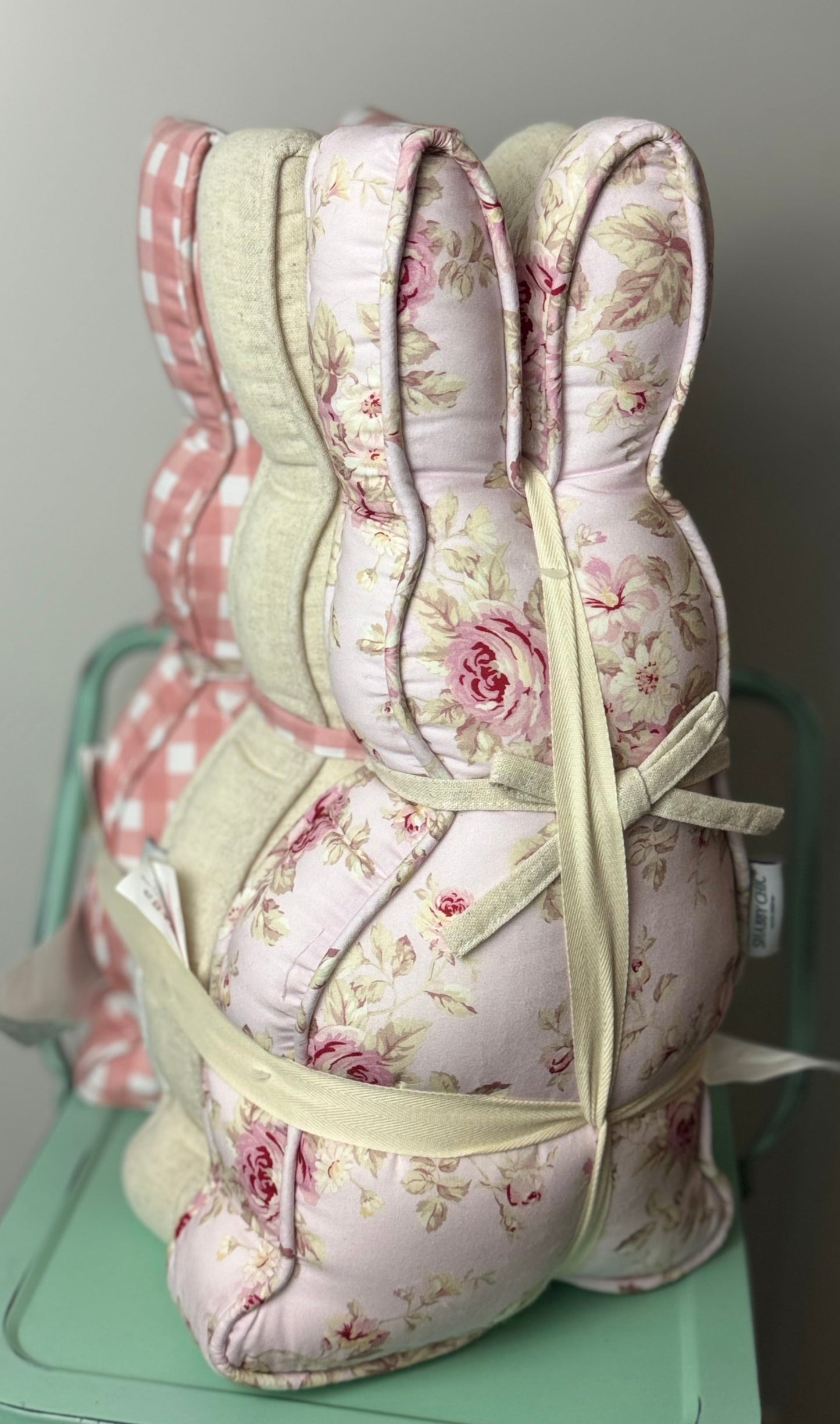 Shabby Chic Bunny Decorative Pillow Set