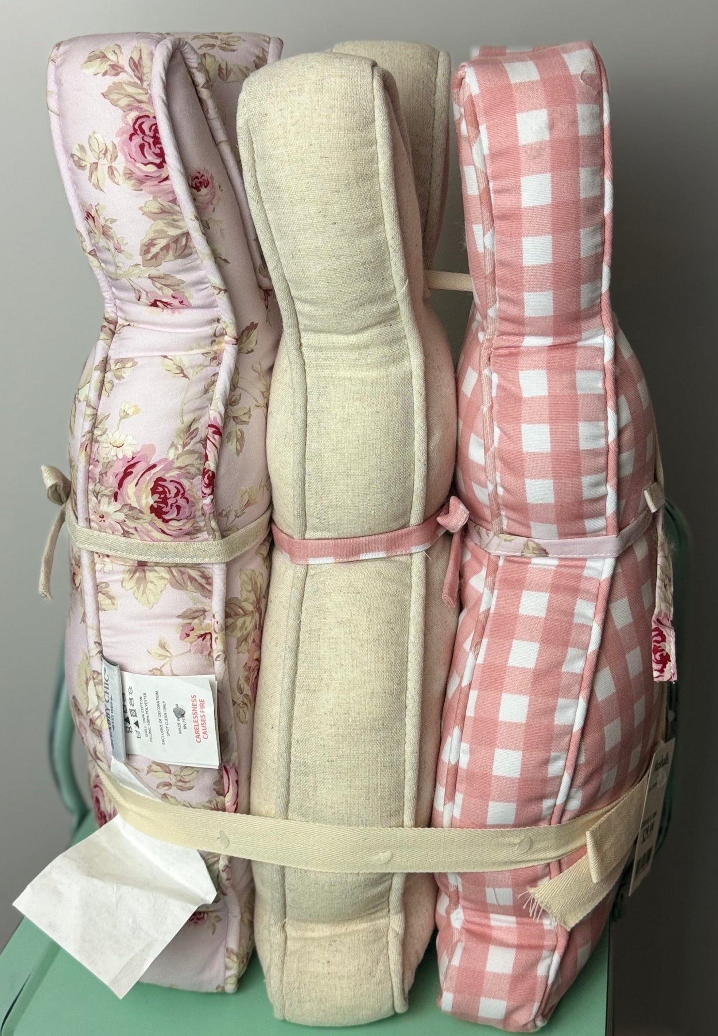 Shabby Chic Bunny Decorative Pillow Set