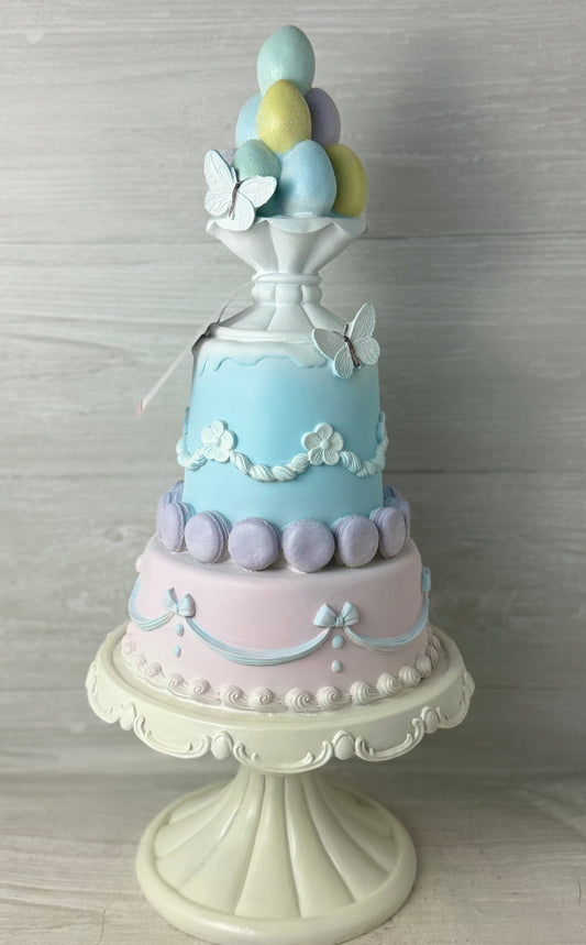 Cupcakes and Cashmere Huge Easter Egg Topiary Pastel Tiered Cake
