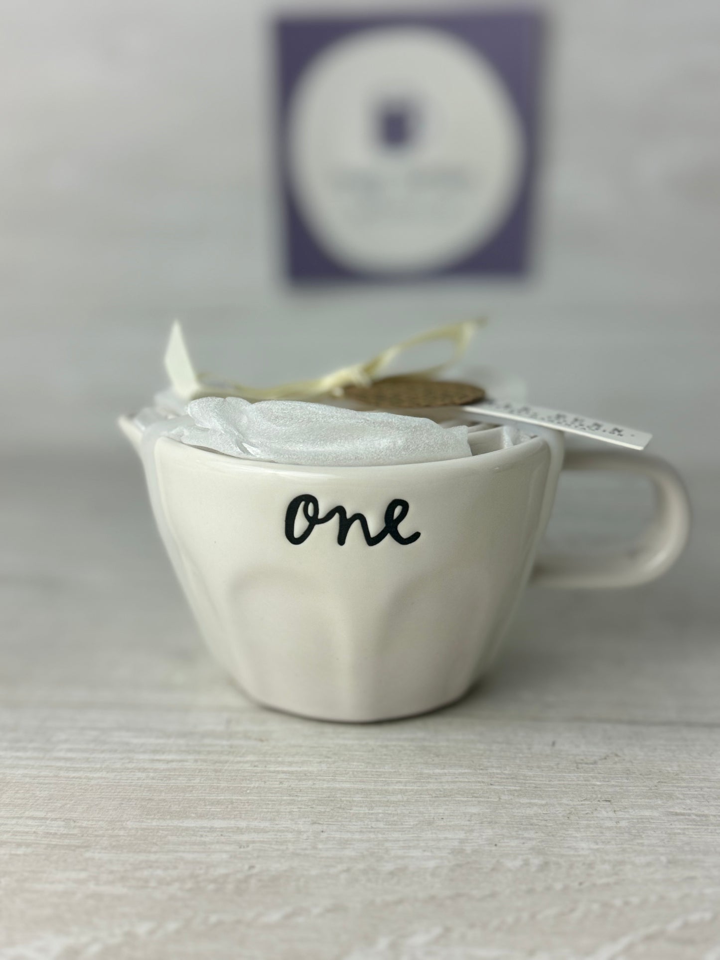 Rae Dunn Faceted Script Measuring Cups