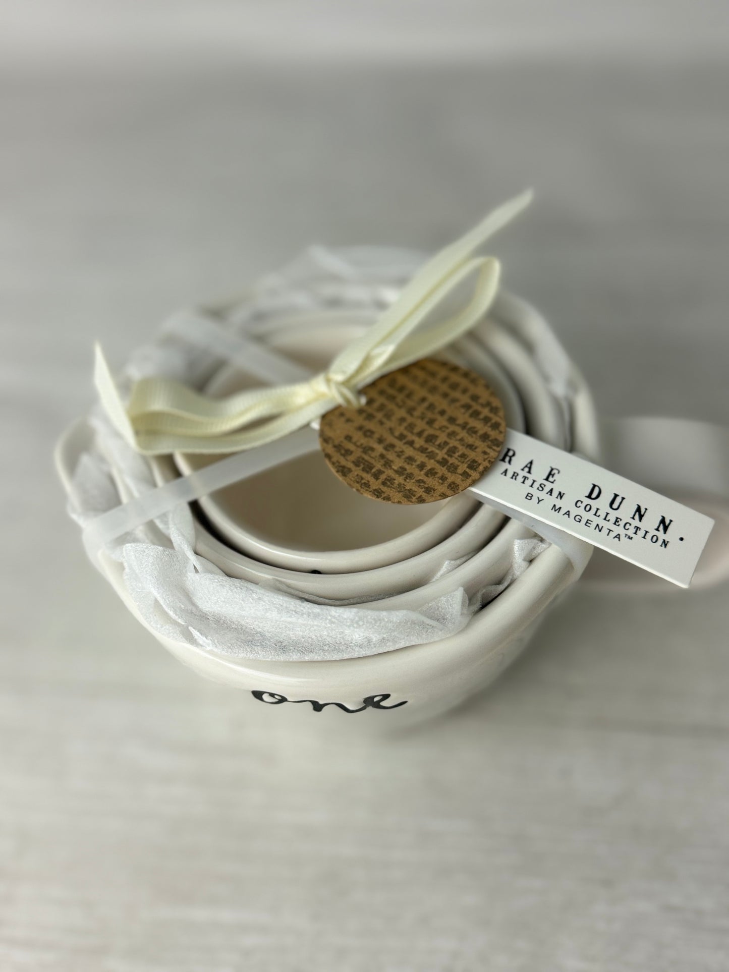 Rae Dunn Faceted Script Measuring Cups