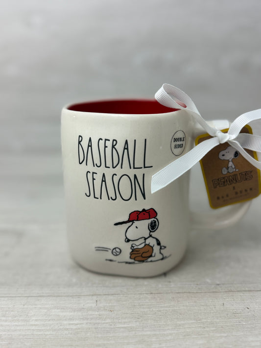 Rae Dunn Peanuts Baseball Season Mug